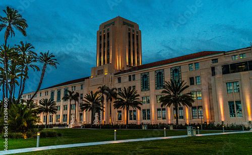 San Diego City Hall, late light