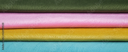 close-up of colorful fabric background