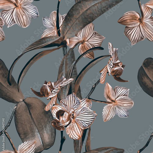 Abstract seamless pattern. Watercolor background with brush strokes.
