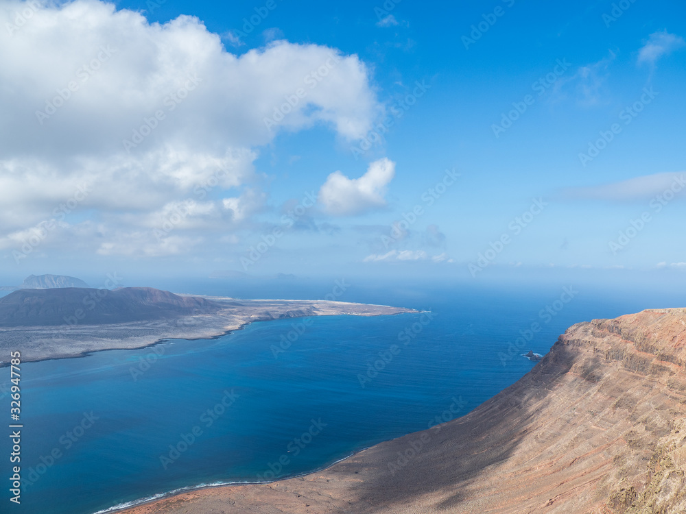 Landscape on island La Grasiosa, Canary Islands .