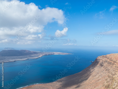 Landscape on island La Grasiosa  Canary Islands .