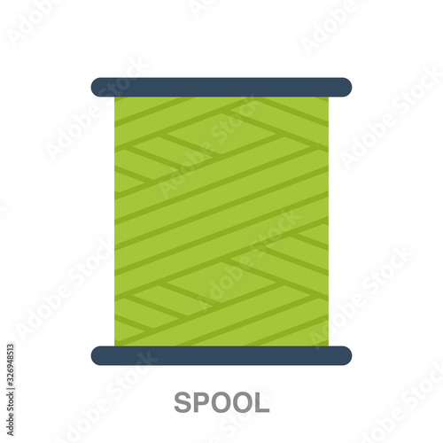 spool flat icon on white transparent background. You can be used black ant icon for several purposes.	