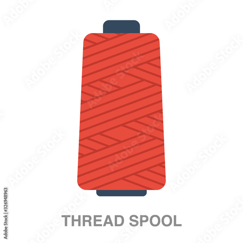 thread spool flat icon on white transparent background. You can be used black ant icon for several purposes.	