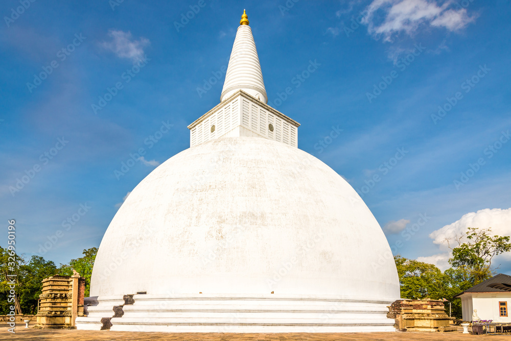 View at the Mirisawetiya Stupa in Anuradhapura town of Sri Lanka View at the Mirisawetiya Stupa in Anuradhapura town of Sri Lanka