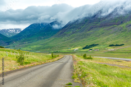 Green landscape of Iceland