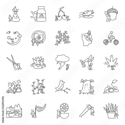  Pack Of Nature Line Icons 