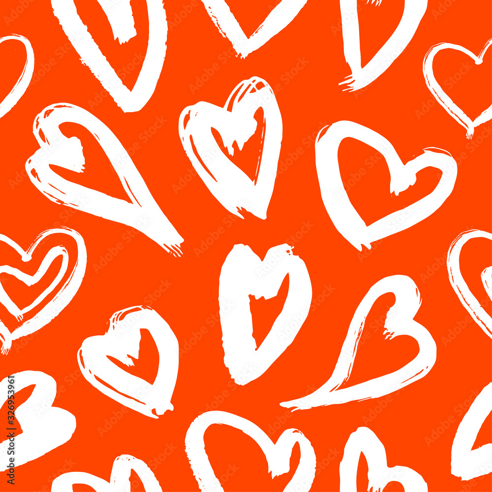 Vector romantic pattern. Ink hearts doodle ornament. Hand-drawn illustrations for romantics background for wedding banner. Red hearts backdrop. Love seamless pattern. Burlesque sign. Heart icons. Vector romantic pattern. Ink hearts doodle ornament. Hand-drawn illustrations for romantics background for wedding banner. Red hearts backdrop. Love seamless pattern. Burlesque sign. Heart icons.