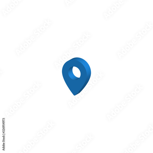 Location icon. Map pin symbol. Logo design element. Travel sign
