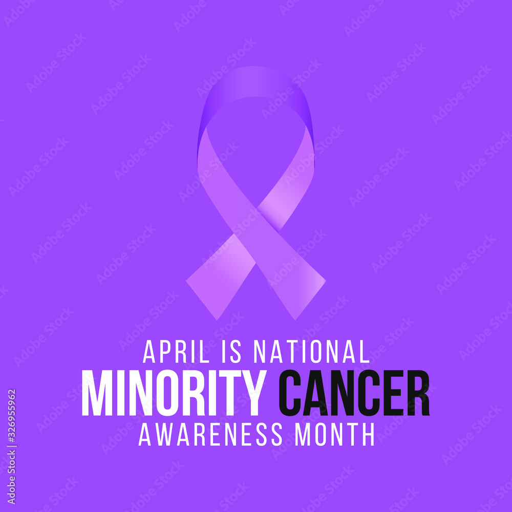 Vector illustration on the theme of National Minority Cancer awareness Month of April. Vector illustration on the theme of National Minority Cancer awareness Month of April.