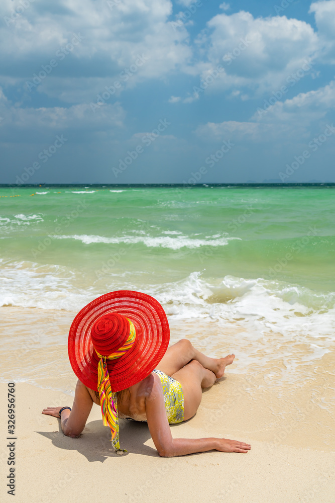 Woman at the beach in Thailand