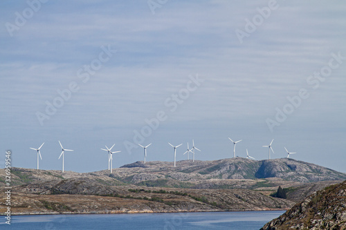 Windpark auf der Insel  Ytre-Vikna photo