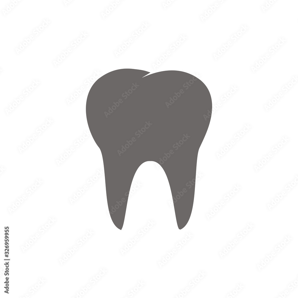 Outline tooth icon vector illustration on white background. Outline tooth icon vector illustration on white background.
