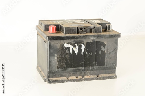 Close-up of car battery