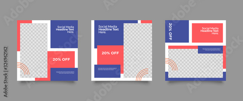 Set of Modern trendy covers idea. Editable simple info banner shop. Slides for app, web design digital style for social media pack. Square handpicked beauty posts, brochure layout design. pr promo