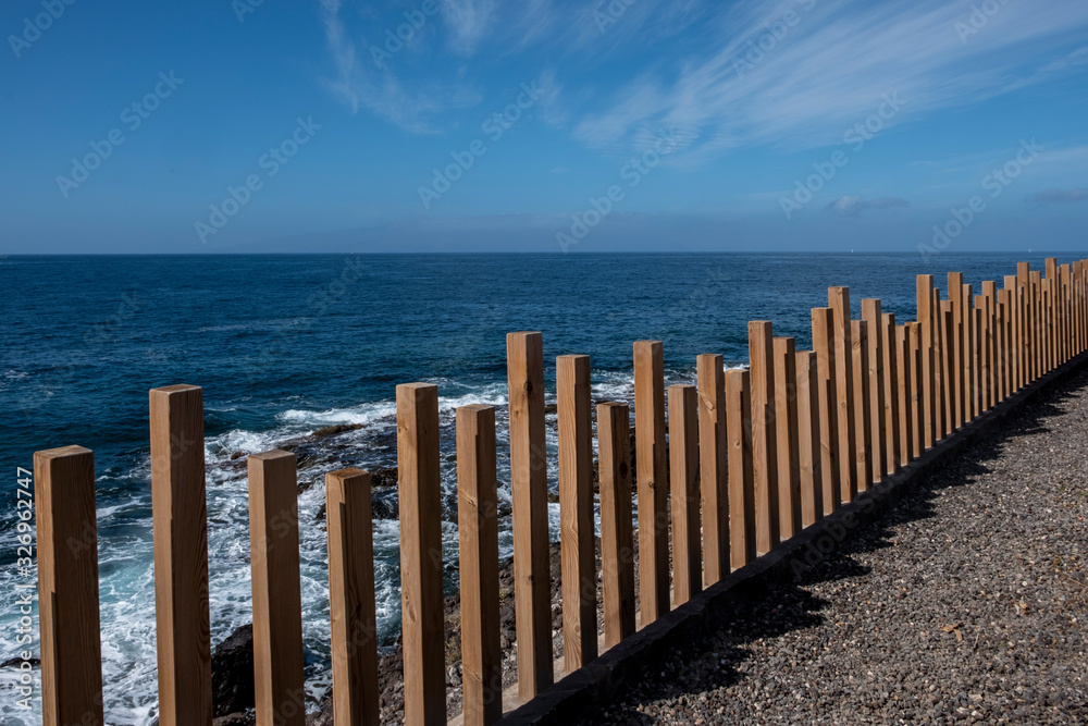 Alcala, Tenerife, Canary islaFencing on the coast of Alcala, Tenerife, Canary islands, Spainnds, Spain Alcala, Tenerife, Canary islaFencing on the coast of Alcala, Tenerife, Canary islands, Spainnds, Spain