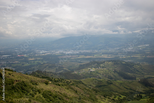Amazing landscape in Ecuador with mountains and clouds