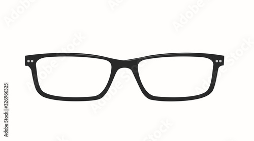 Vector Isolated Illustration of Black Glasses