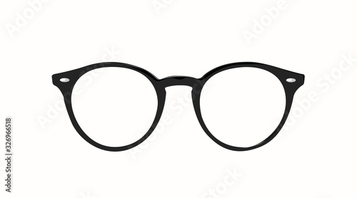 Vector Illustration of Black Glasses or Frame