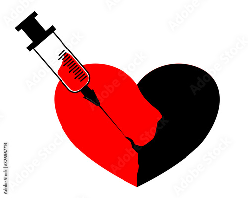Valentine's day concept background. Heart shape vector illustration, Fulfill love.