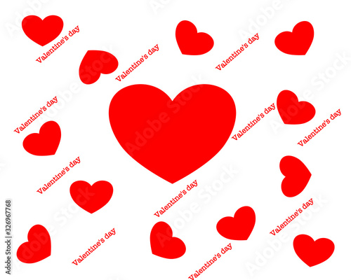 Valentine's day concept background. Heart shape vector illustration, Fulfill love.