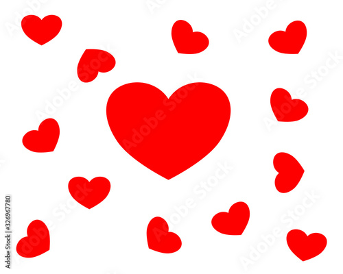 Valentine's day concept background. Heart shape vector illustration, Fulfill love.