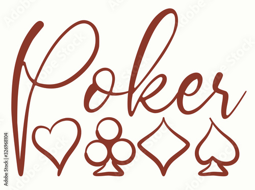 Poker cards banner, vector illustration