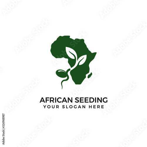 Africa seeding logo vector