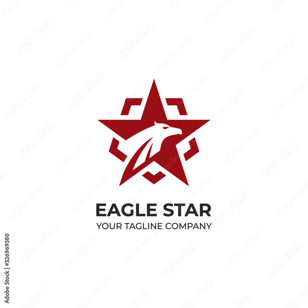 Obraz premium Eagle star logo vector