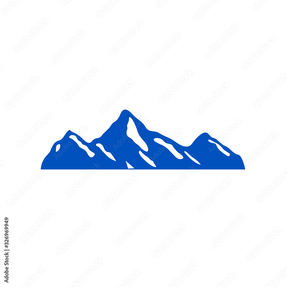 Mountain design symbol, sign, icon