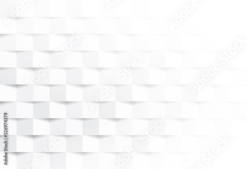 Minimal white folding texture background, Abstract origami backdrop vector illustration.