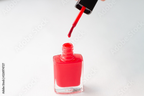 nail polish with a drop of brush