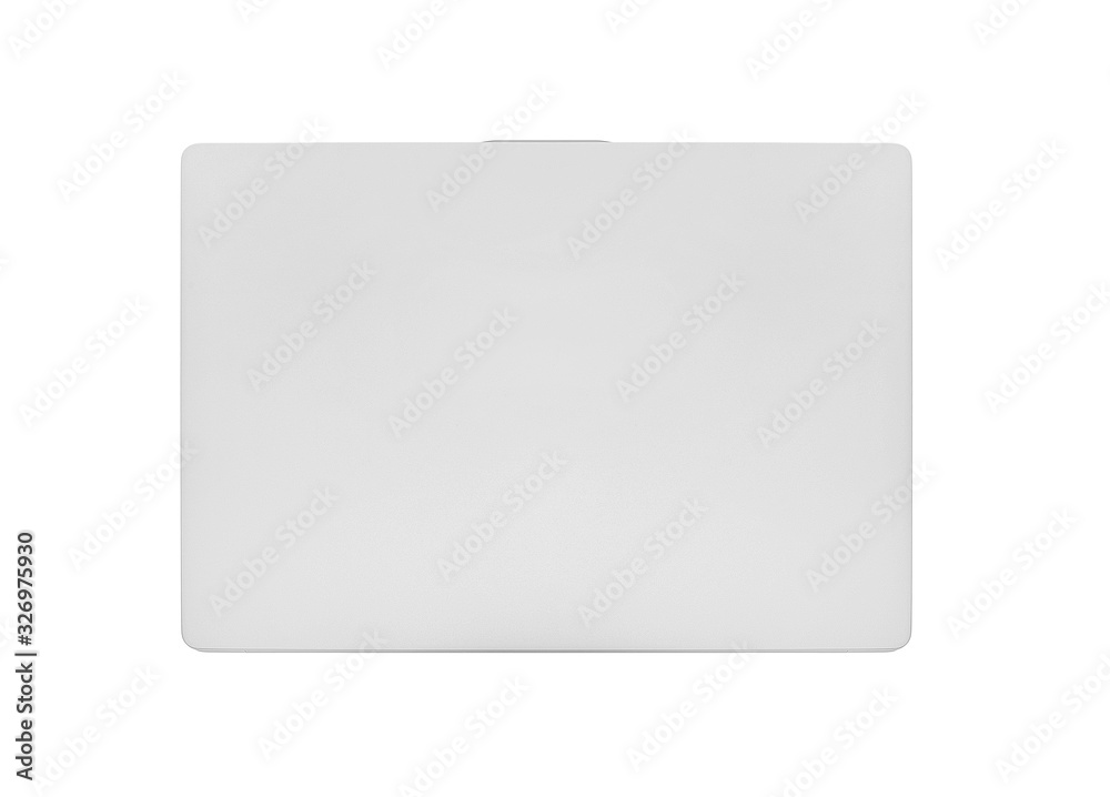 Laptop view from above on white. Laptop view from above on white.