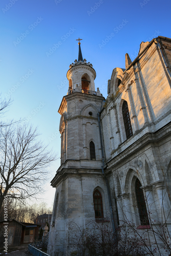 Manor Bykovo. Church of the Vladimir Icon of the Mother of God. Moscow Region, Russia Manor Bykovo. Church of the Vladimir Icon of the Mother of God. Moscow Region, Russia