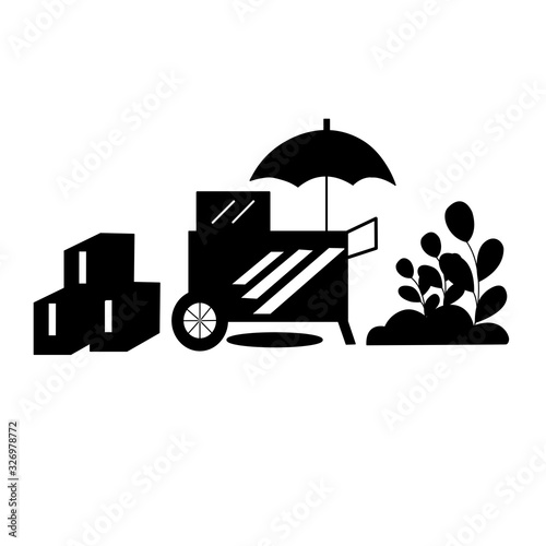 SME , small and medium enterprise.  Silhouette vector design. Illustration vector style.