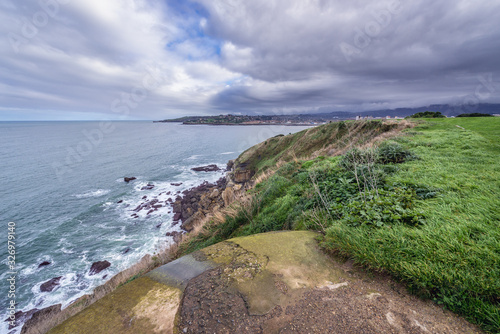 Bilde på lerret Atlantic Ocean seen from historic fortification on Santa Catalina headland in Gi