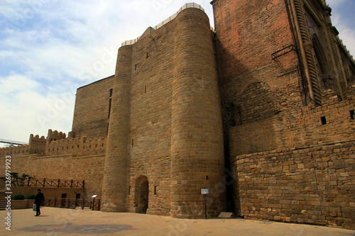 Unusual architecture of the old city of Baku. Azerbaijan.