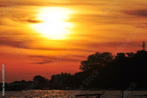 Sunrise view at the sea on Koh Samet 