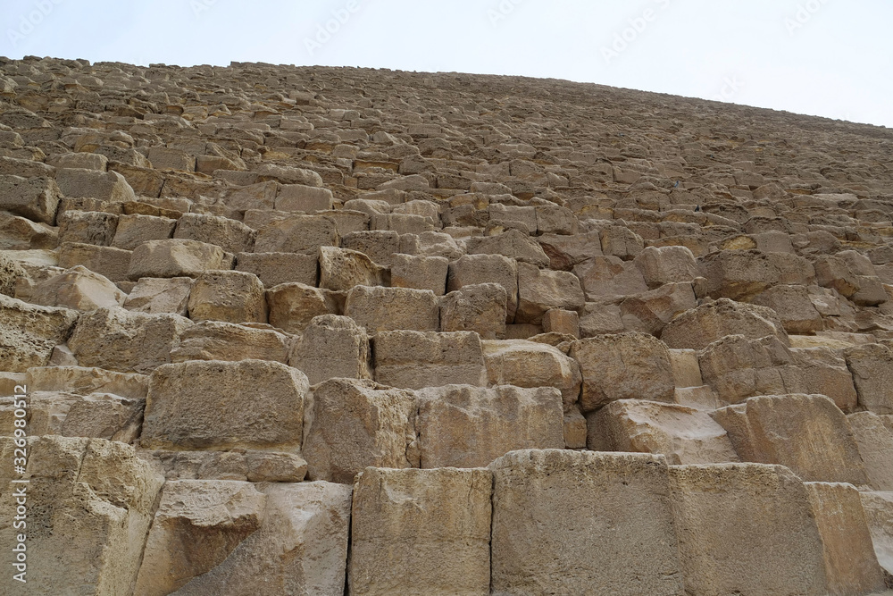 Blocks of Great Pyramid of Giza, Egypt