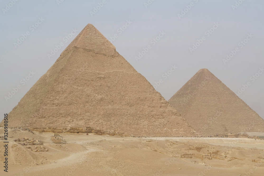 Great pyramids at Giza city, near Cairo, Egypt