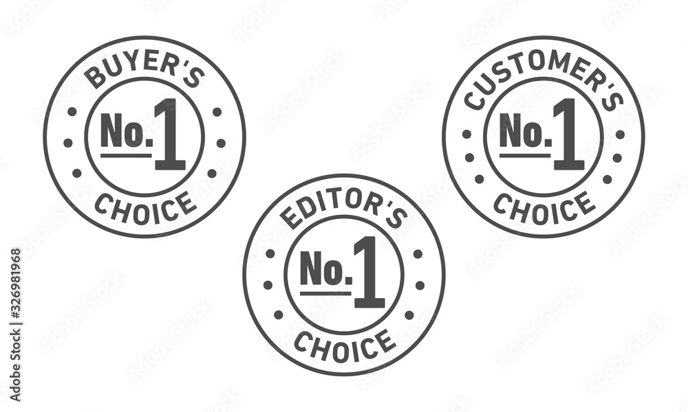 Set of three vector badges - editors choice, customers choice, buyers choice Set of three vector badges - editors choice, customers choice, buyers choice