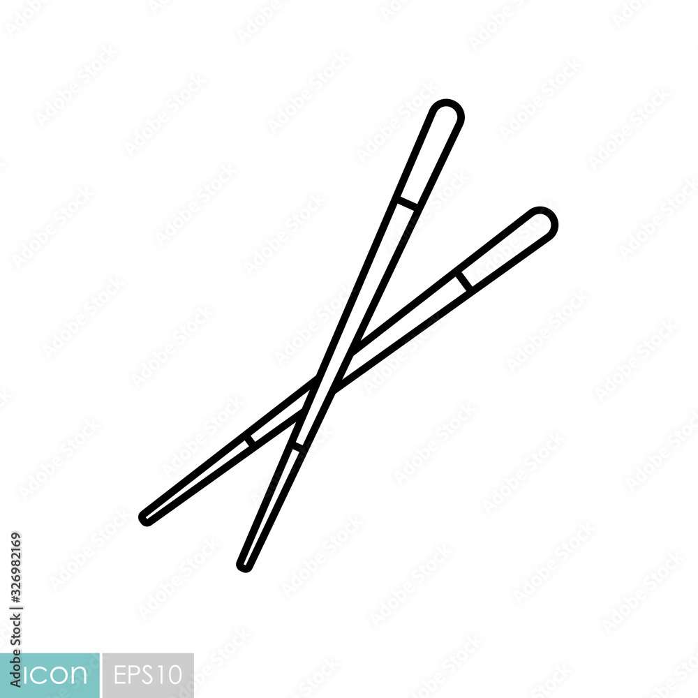 Chinese chopsticks, chop sticks vector icon Chinese chopsticks, chop sticks vector icon