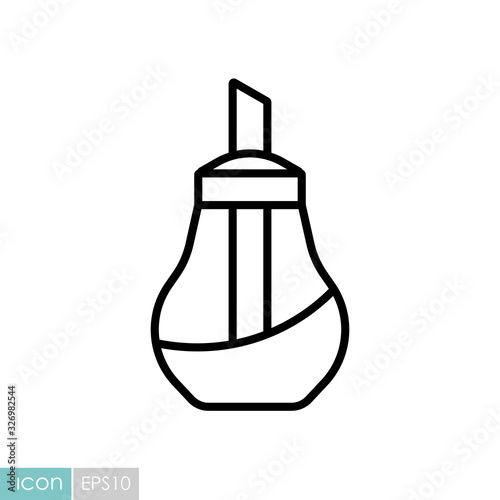 Sugar bowl shaker bottle vector icon