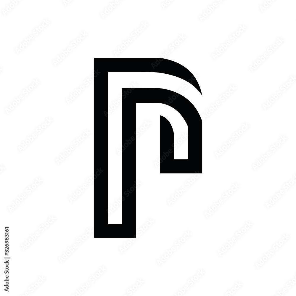 RR R letter logo design vector icone