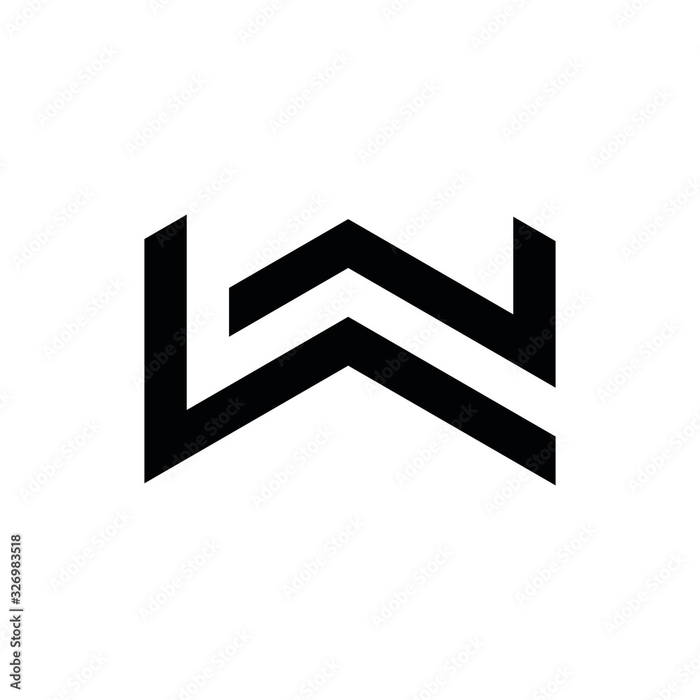 WW W letter logo design icone