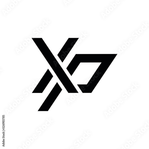 XP X P letter logo design vector icone