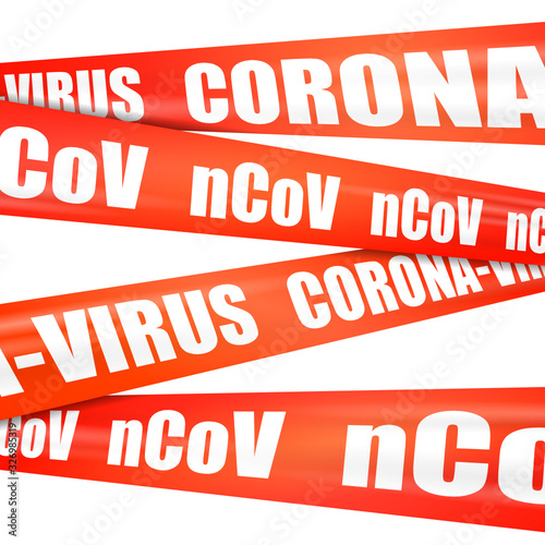 ribbon with text corona virus nCoV