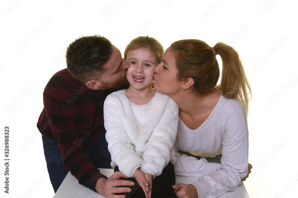 parent and child on white background parent and child on white background
