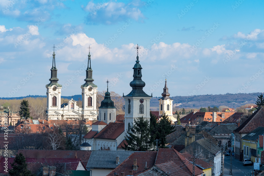 Church towers in Sremski Karlovci Church towers in Sremski Karlovci