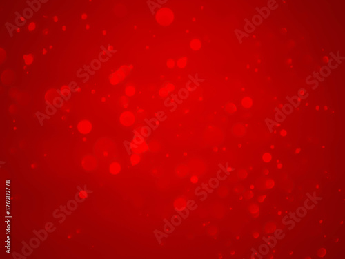 Abstract red bokeh lights with soft light background. Blur wall.