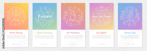 Vertical banners ecology and alternative energy sources - 08